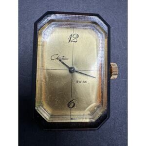 Vintage Chateau Swiss 460 Mechanical Women's Watch Retro Large Acrylic Base